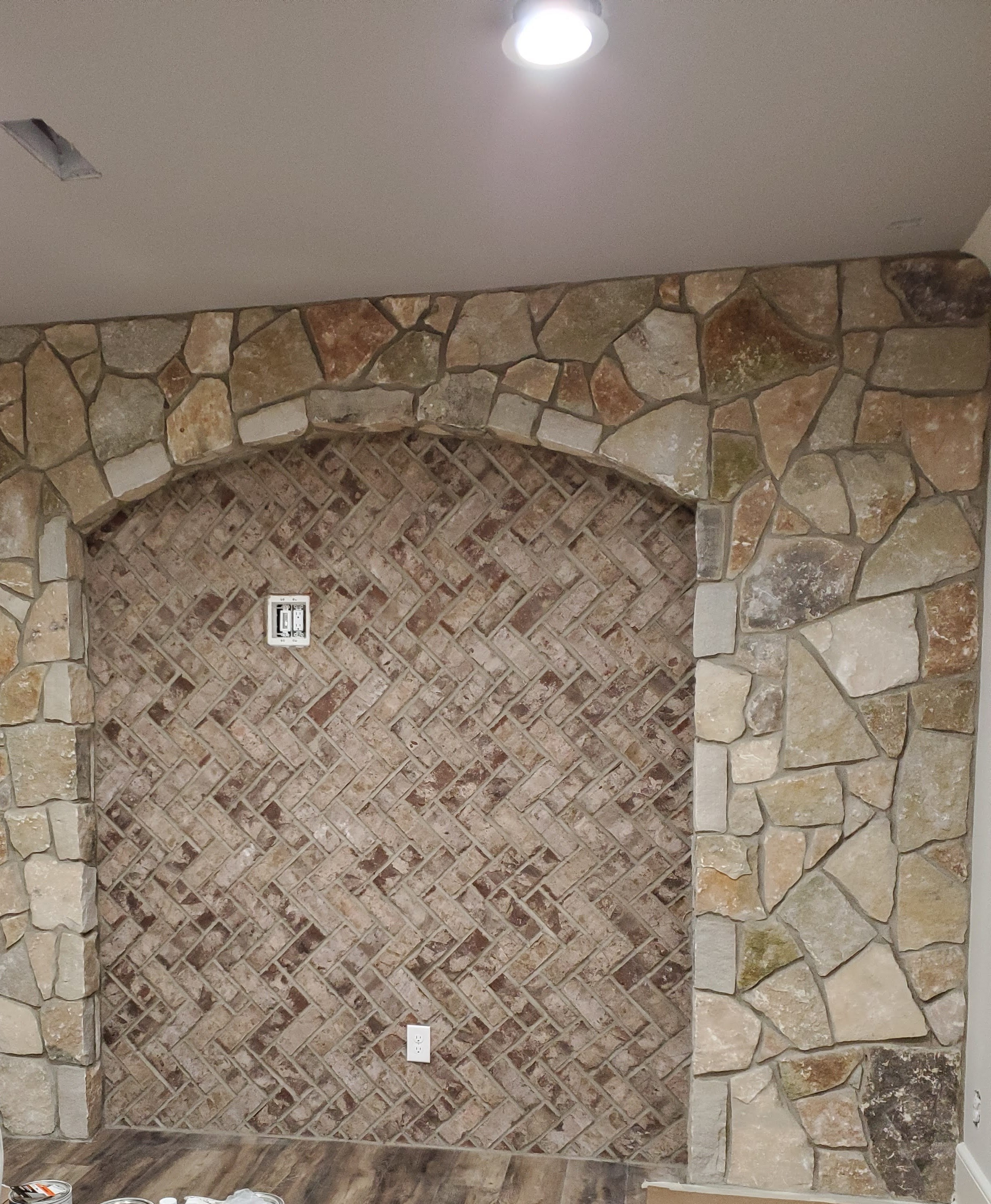 Brick and stone exterior work by SD Masonry in Charlotte