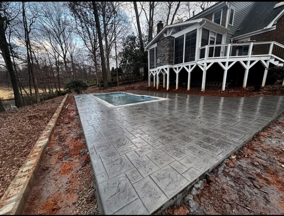 Concrete pour in action by SD Masonry in Charlotte, NC